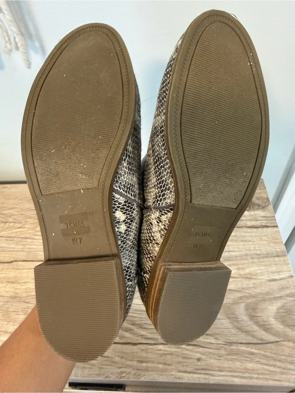 Toms Women's Snake-Print Slip-On Loafers - Black & Cream